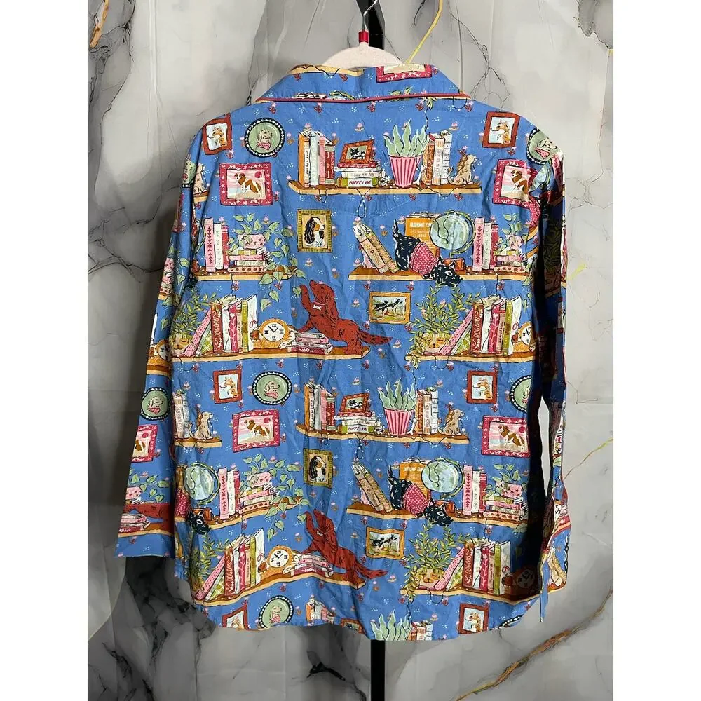 Printfresh Pajama Top ONLY Small
